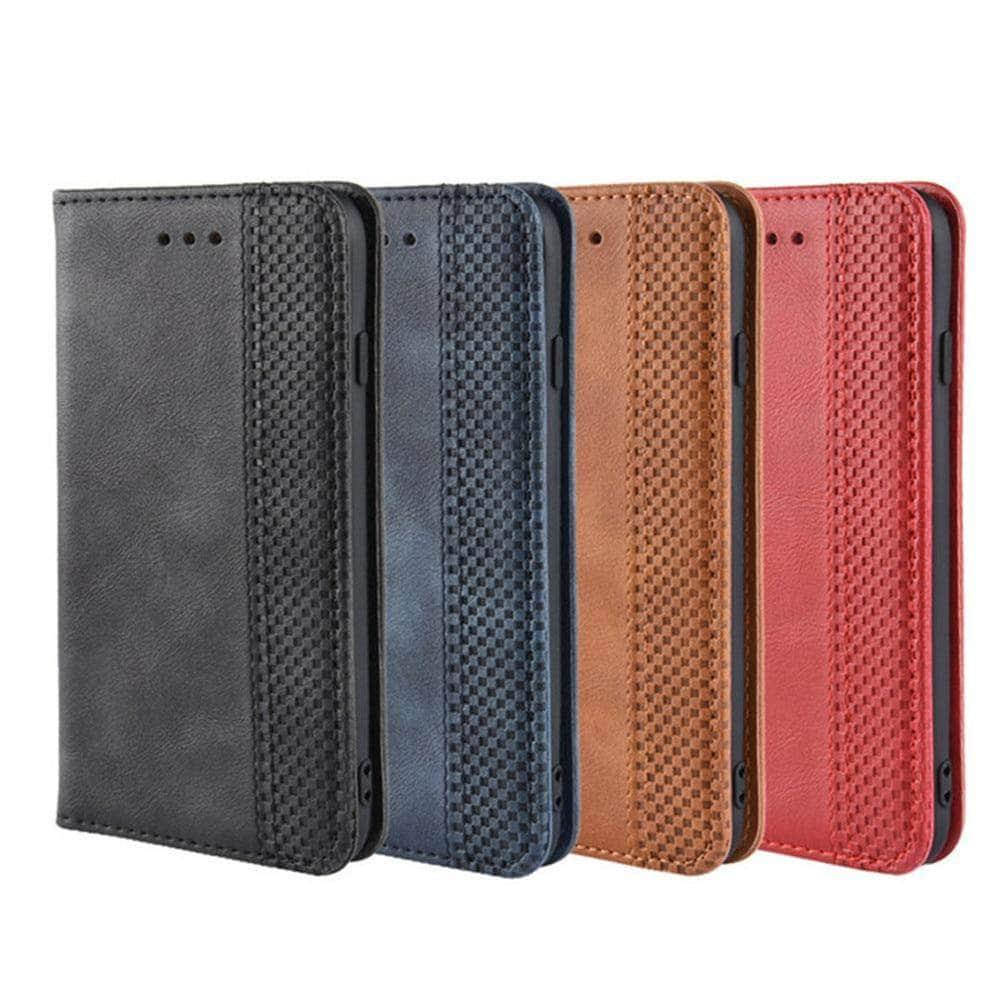 iPhone SE 2020 Luxury Flip PU Leather Wallet Magnetic Adsorption Case - CaseBuddy