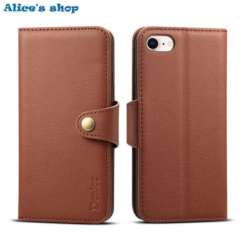 iPhone SE 2020 Luxury Soft Touch Genuine Leather Wallet Case - CaseBuddy