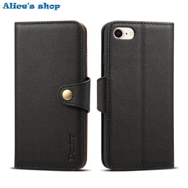 iPhone SE 2020 Luxury Soft Touch Genuine Leather Wallet Case - CaseBuddy