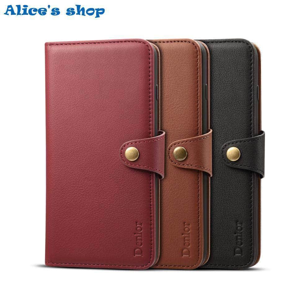 iPhone SE 2020 Luxury Soft Touch Genuine Leather Wallet Case - CaseBuddy