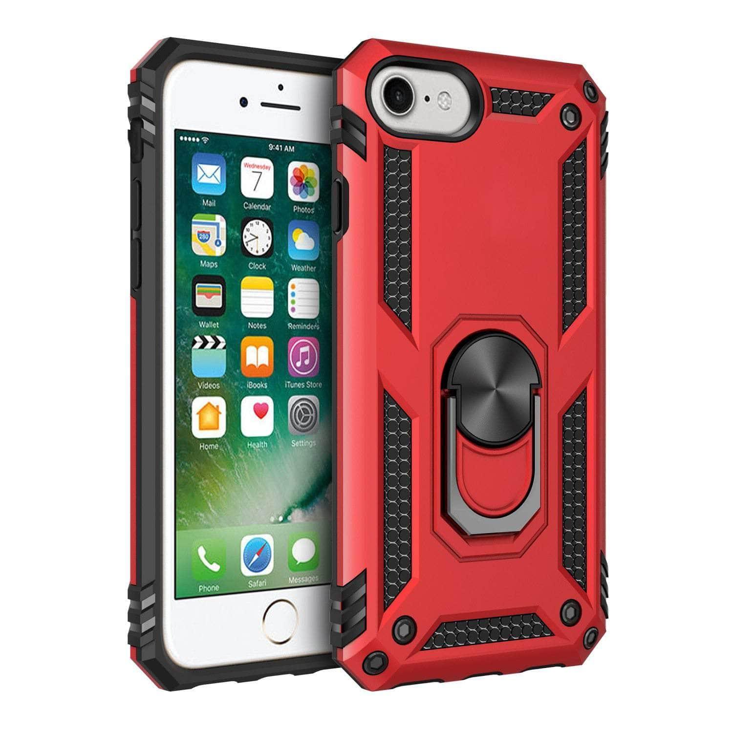 iPhone SE 2020 Military Grade Drop Tested Protective Kickstand Magnetic Car Mount Case - CaseBuddy