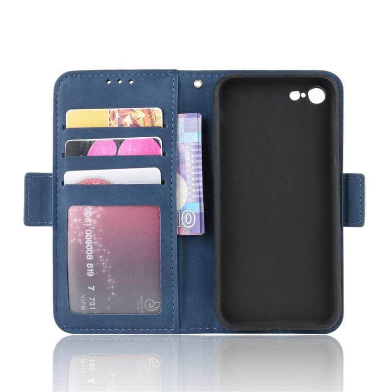 iPhone SE 2020 Multi-Card Slot Leather Book Flip Design Wallet - CaseBuddy