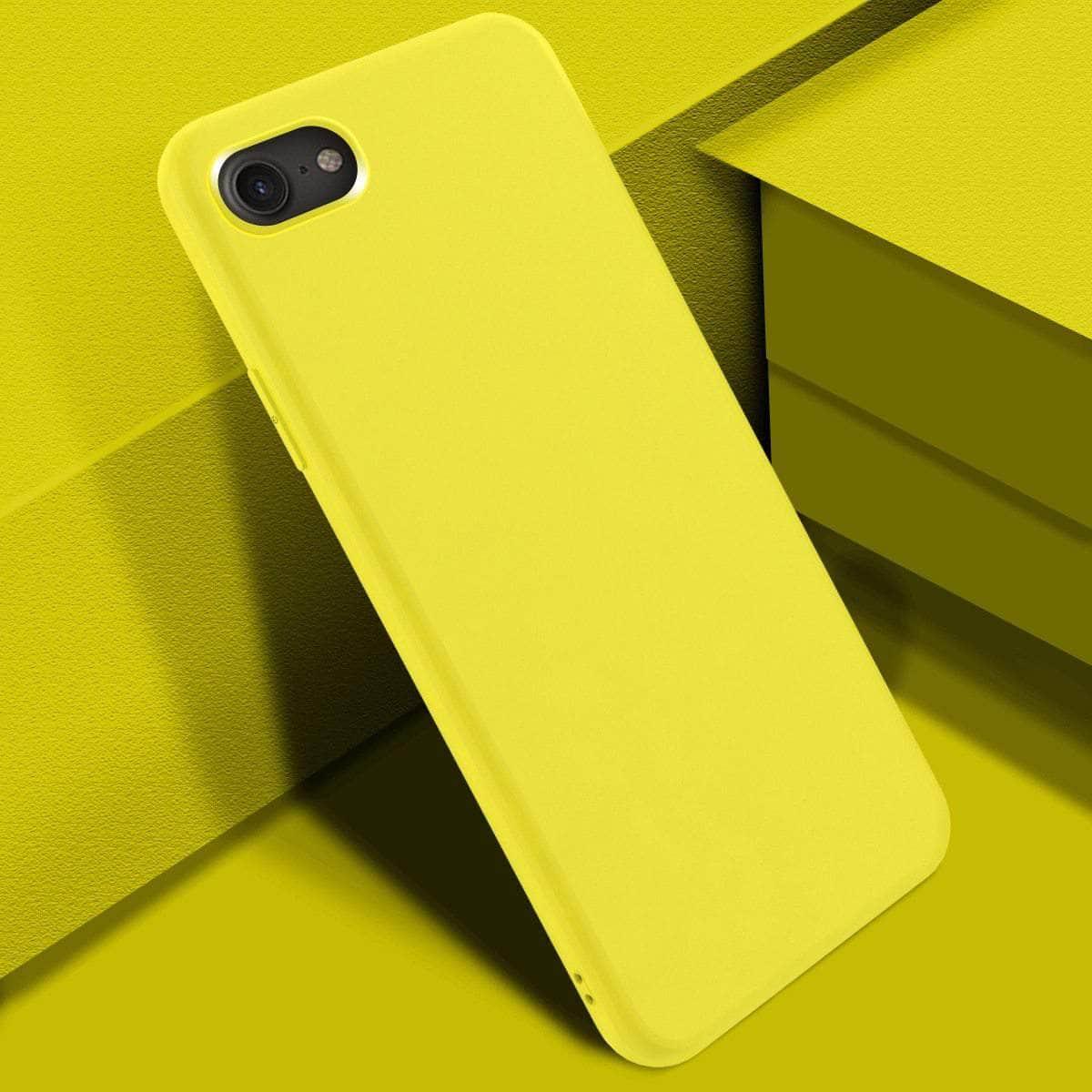 iPhone SE 2020 Silicone Candy Color Built-In Velvet Soft Matte TPU Cover - CaseBuddy