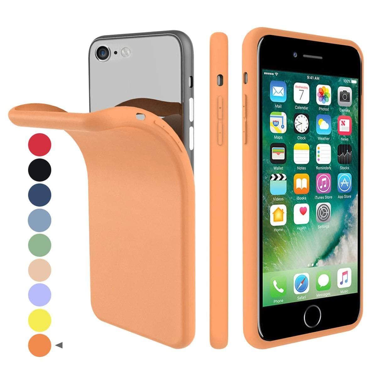 iPhone SE 2020 Silicone Candy Color Built-In Velvet Soft Matte TPU Cover - CaseBuddy
