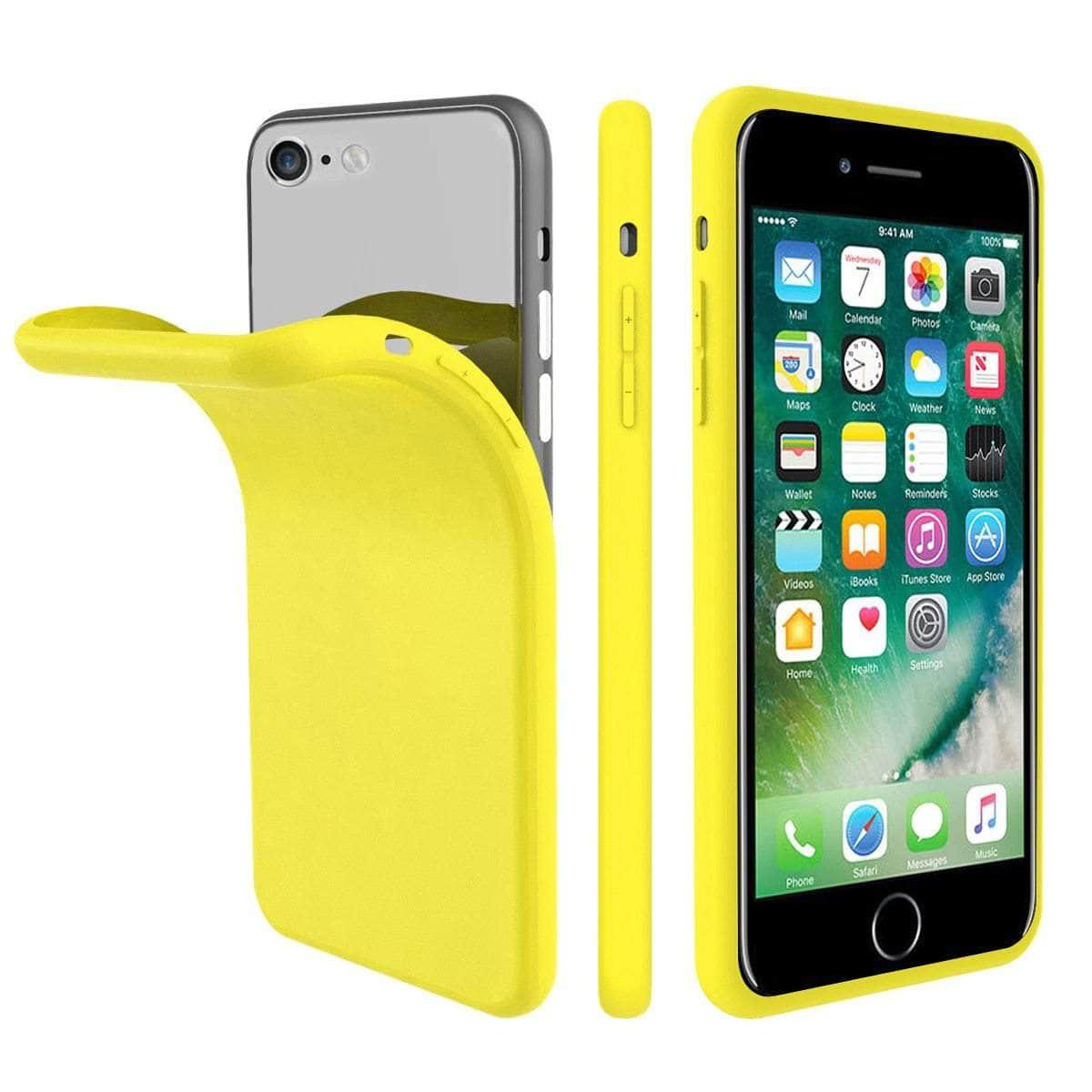 iPhone SE 2020 Silicone Candy Color Built-In Velvet Soft Matte TPU Cover - CaseBuddy