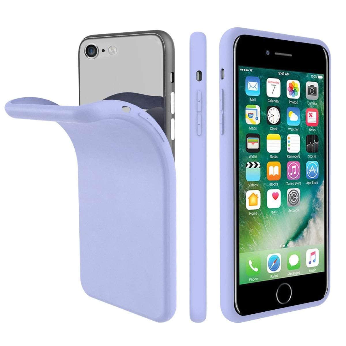 iPhone SE 2020 Silicone Candy Color Built-In Velvet Soft Matte TPU Cover - CaseBuddy