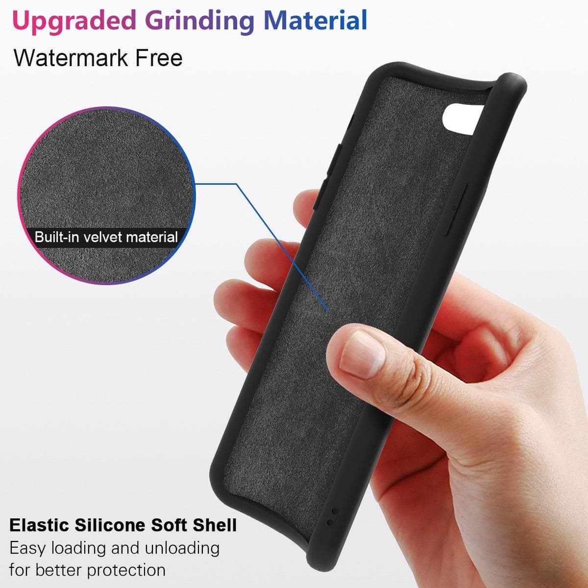 iPhone SE 2020 Silicone Candy Color Built-In Velvet Soft Matte TPU Cover - CaseBuddy
