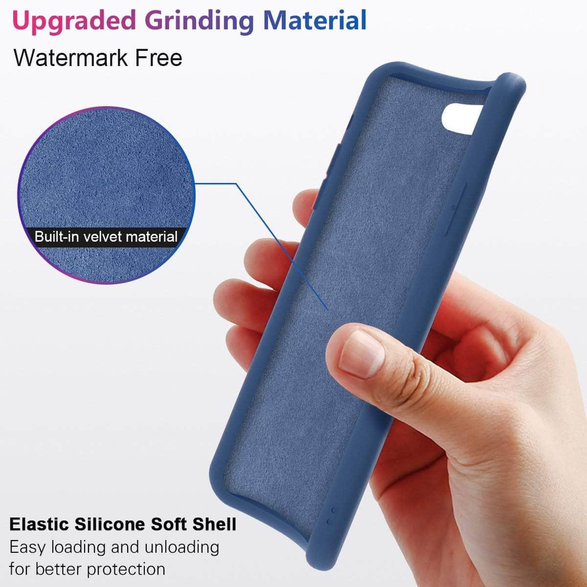 iPhone SE 2020 Silicone Candy Color Built-In Velvet Soft Matte TPU Cover - CaseBuddy