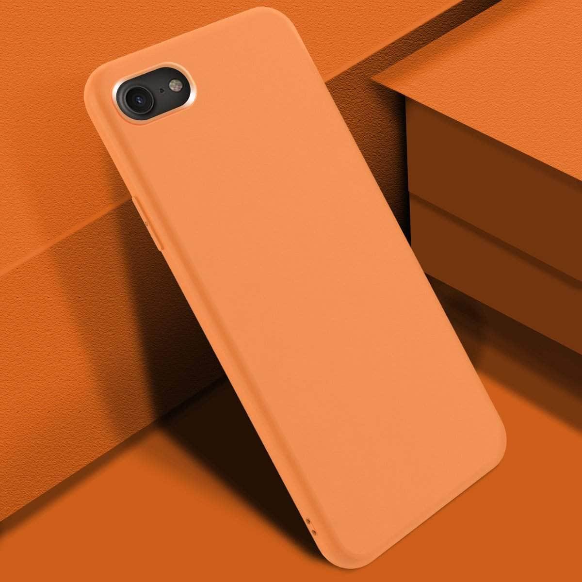 iPhone SE 2020 Silicone Candy Color Built-In Velvet Soft Matte TPU Cover - CaseBuddy