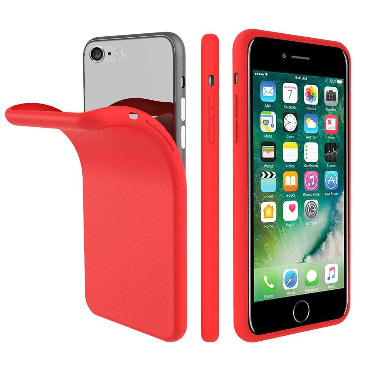 iPhone SE 2020 Silicone Candy Color Built-In Velvet Soft Matte TPU Cover - CaseBuddy