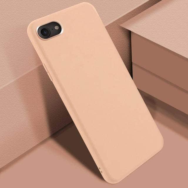 iPhone SE 2020 Silicone Candy Color Built-In Velvet Soft Matte TPU Cover - CaseBuddy