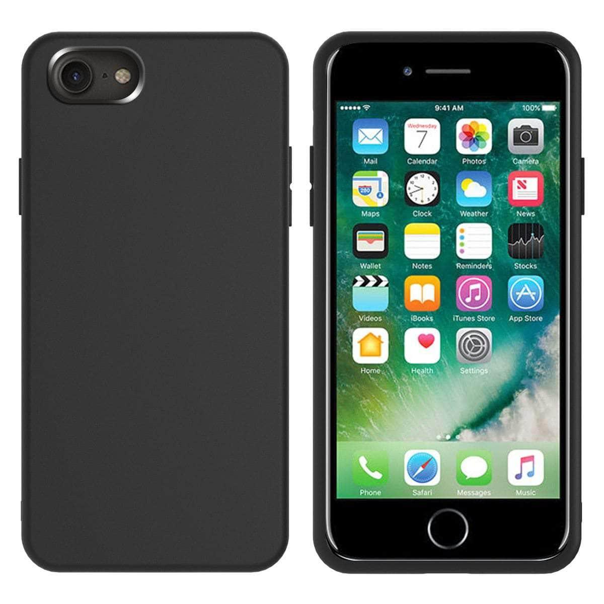 iPhone SE 2020 Silicone Candy Color Built-In Velvet Soft Matte TPU Cover - CaseBuddy