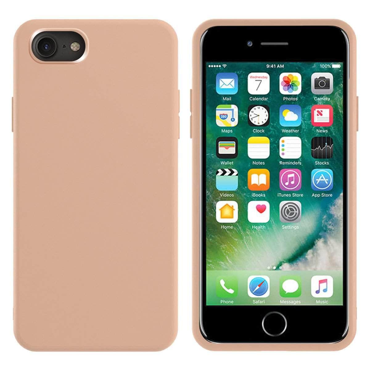 iPhone SE 2020 Silicone Candy Color Built-In Velvet Soft Matte TPU Cover - CaseBuddy
