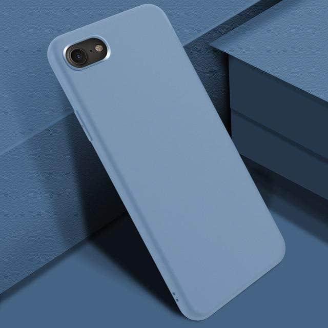 iPhone SE 2020 Silicone Candy Color Built-In Velvet Soft Matte TPU Cover - CaseBuddy