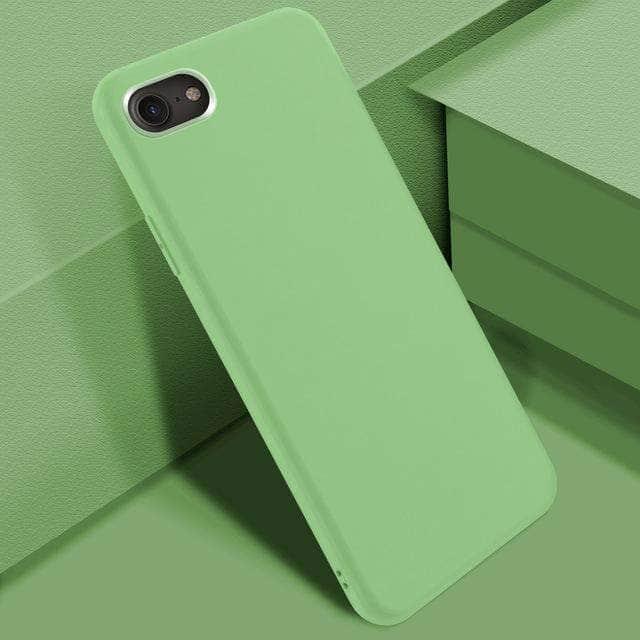 iPhone SE 2020 Silicone Candy Color Built-In Velvet Soft Matte TPU Cover - CaseBuddy
