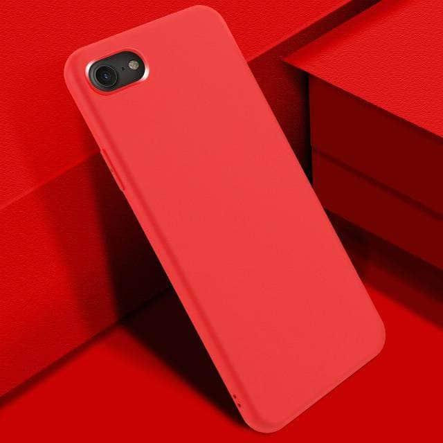 iPhone SE 2020 Silicone Candy Color Built-In Velvet Soft Matte TPU Cover - CaseBuddy
