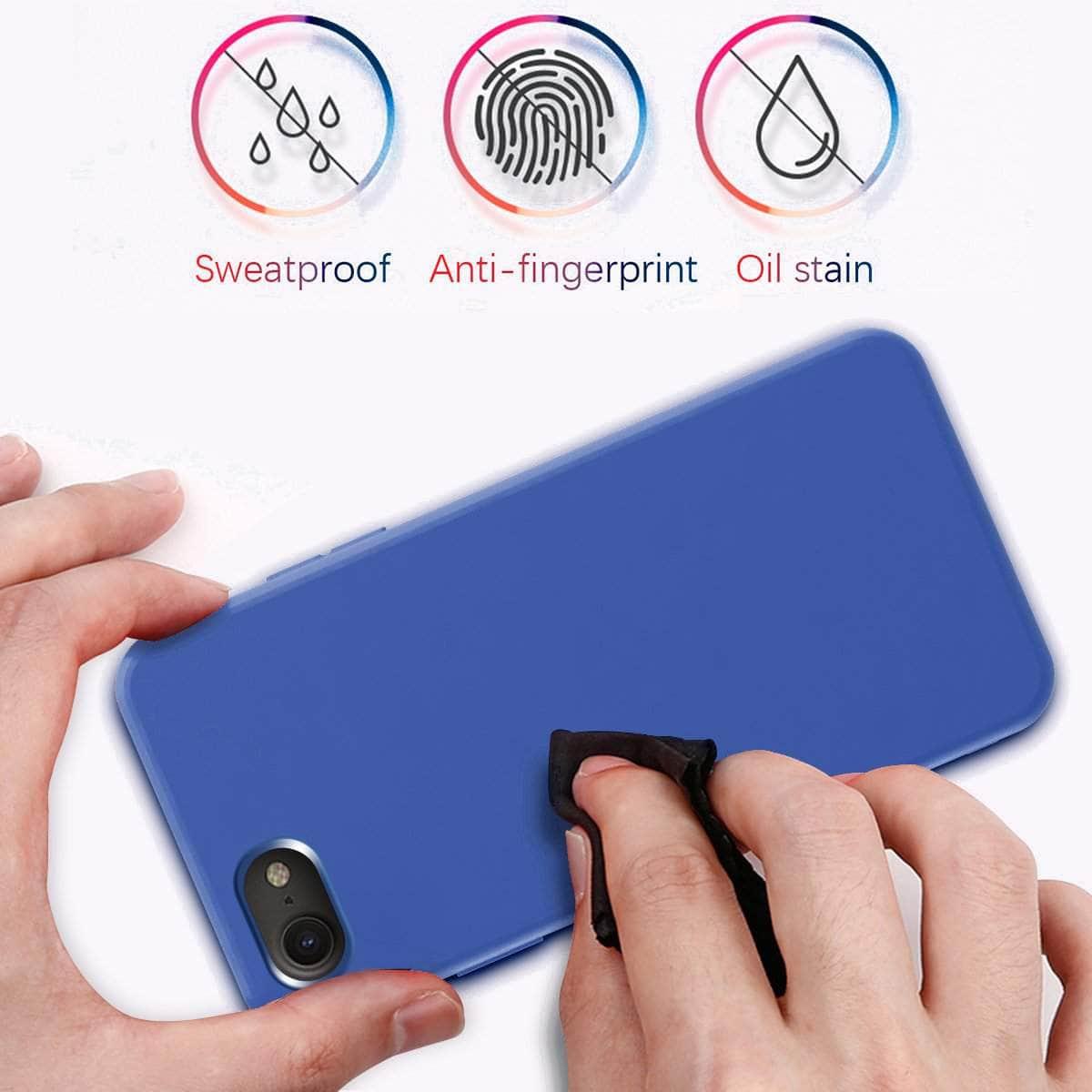 iPhone SE 2020 Silicone Candy Color Built-In Velvet Soft Matte TPU Cover - CaseBuddy