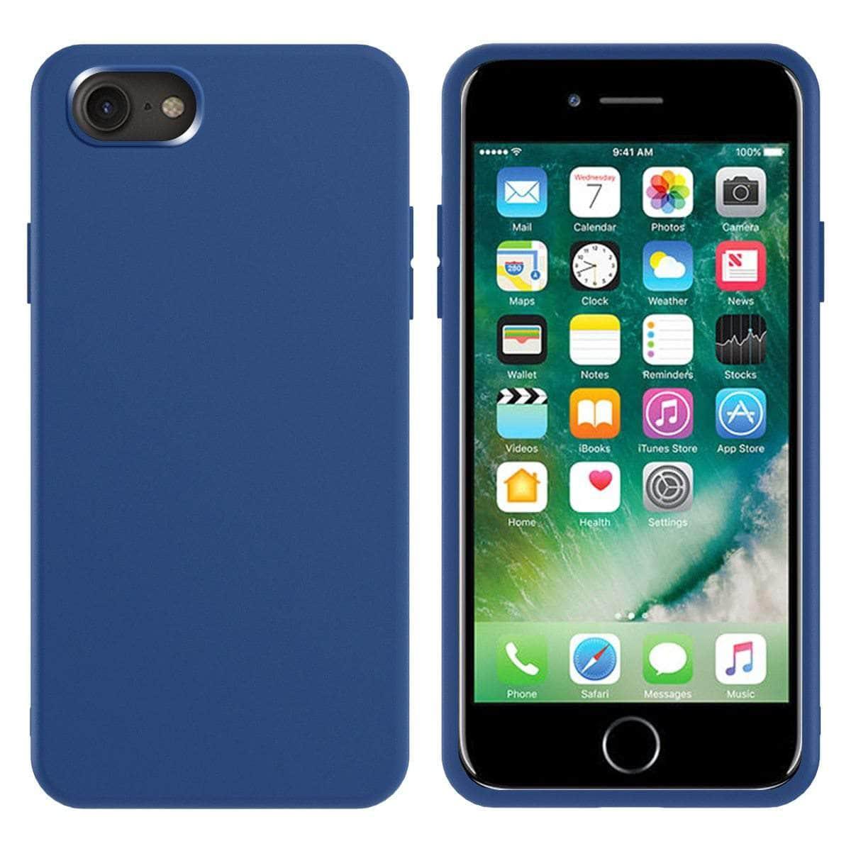 iPhone SE 2020 Silicone Candy Color Built-In Velvet Soft Matte TPU Cover - CaseBuddy