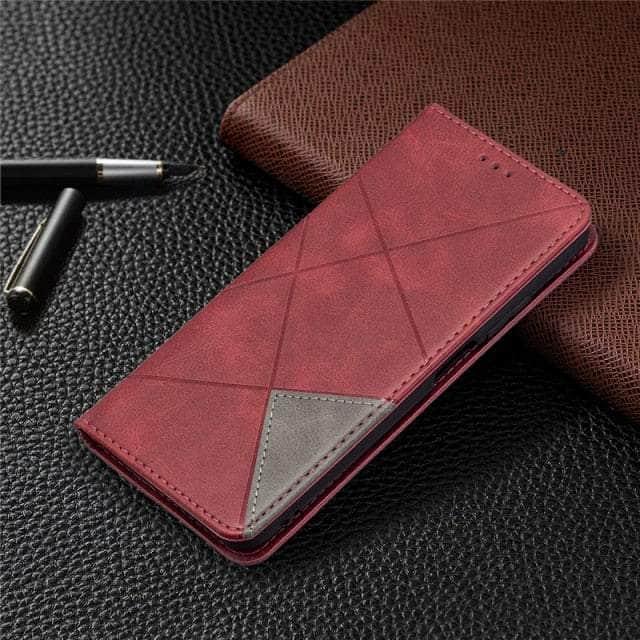 CaseBuddy Australia Casebuddy iPhone SE 2022 / Red iPhone SE 2022 Pattern Leather Flip Book Case
