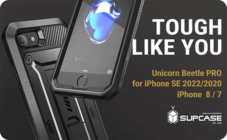 CaseBuddy Australia Casebuddy PC + TPU / Black iPhone SE 2022 SUPCASE Full-Body Dual Layer Belt-Clip Case