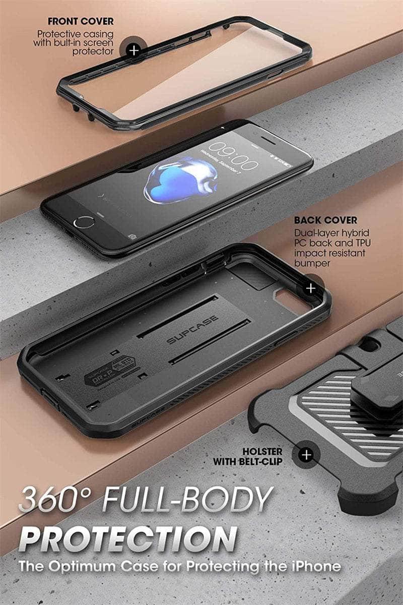 CaseBuddy Australia Casebuddy PC + TPU / Black iPhone SE 2022 SUPCASE Full-Body Dual Layer Belt-Clip Case