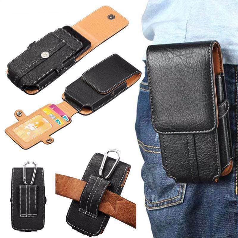CaseBuddy iPhone X Case Utility Belt Clip Waist Bags Card Holder Leather Pouch