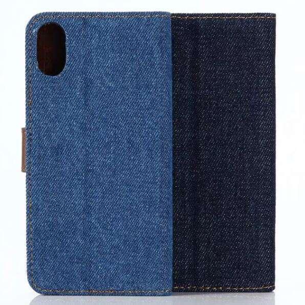 iPhone X Denim Jeans Buttons Wallet Case - CaseBuddy