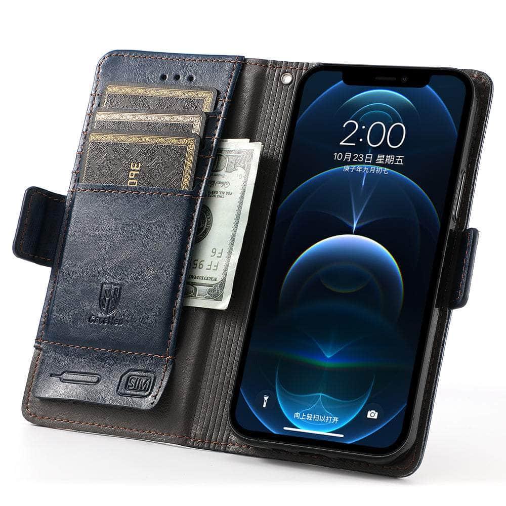 CaseBuddy Australia Casebuddy Leather Case For iPhone 13 12 11 Pro Mini XR XS Max X 8 7 Plus Wallet Flip Book Case Cover Coque For Apple iPhone SE 2022 2020