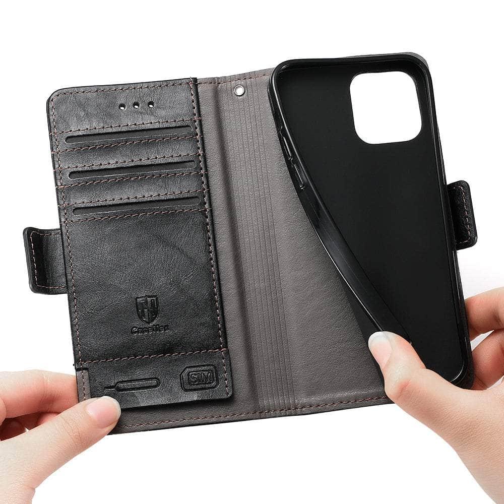 CaseBuddy Australia Casebuddy Leather Case For iPhone 13 12 11 Pro Mini XR XS Max X 8 7 Plus Wallet Flip Book Case Cover Coque For Apple iPhone SE 2022 2020