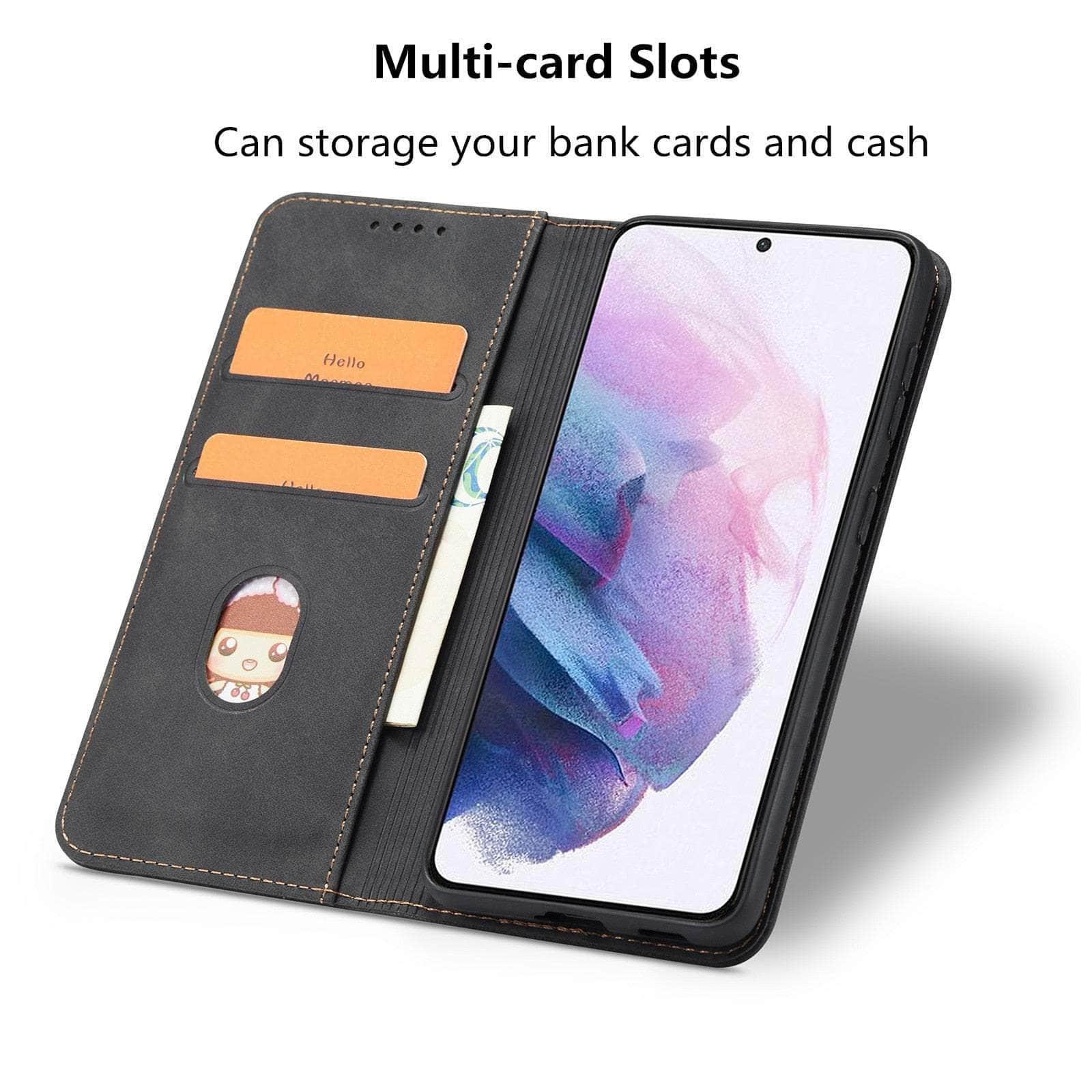 CaseBuddy Australia Casebuddy Leather Flip Galaxy S22 Luxury Wallet Cards Case