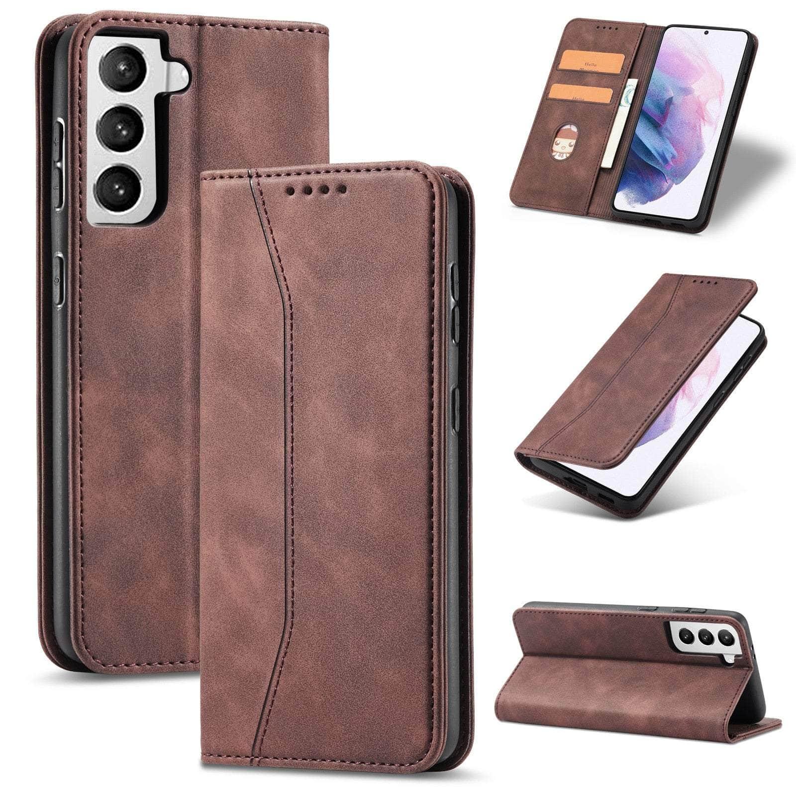 CaseBuddy Australia Casebuddy Leather Flip Galaxy S22 Luxury Wallet Cards Case