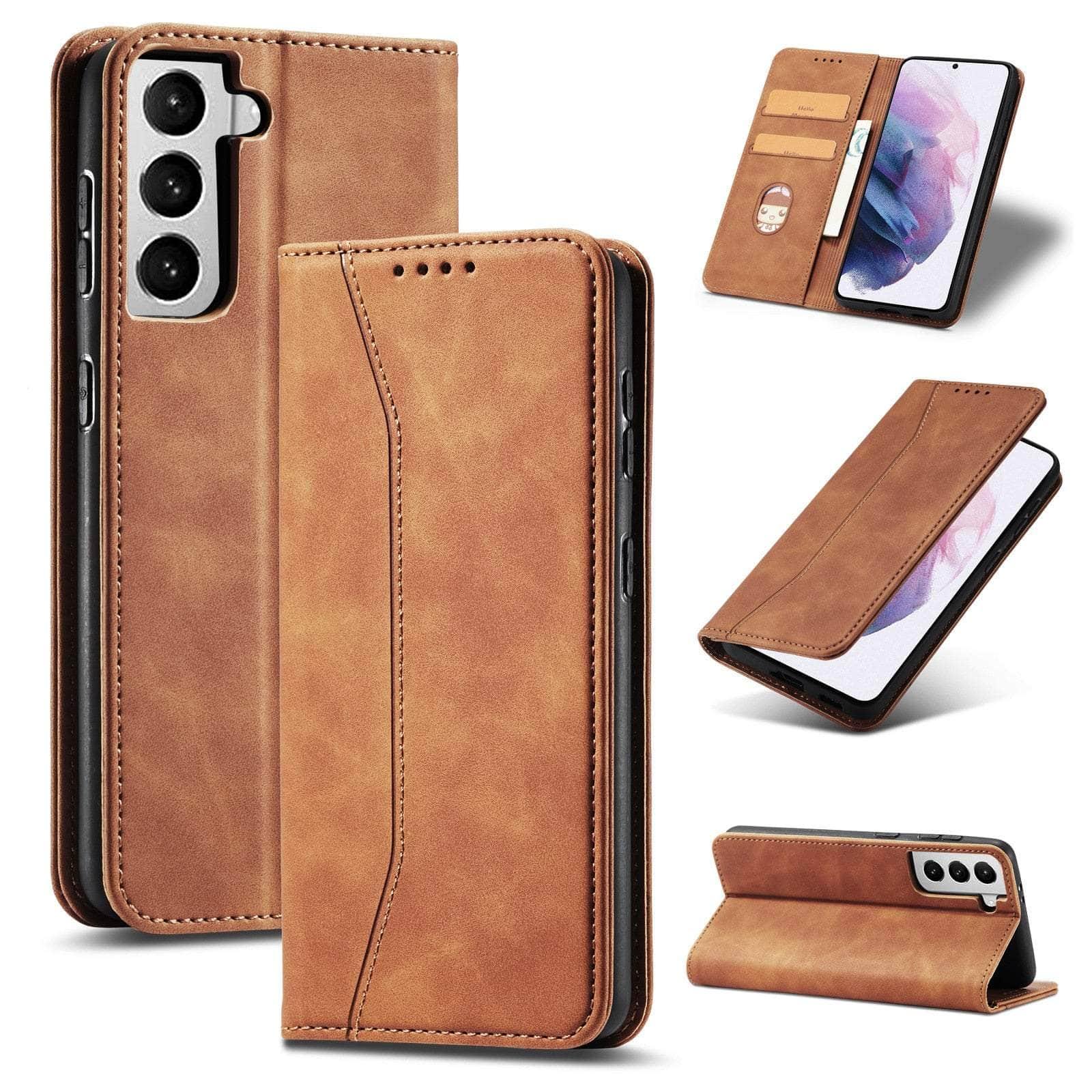 CaseBuddy Australia Casebuddy Leather Flip Galaxy S22 Plus Luxury Wallet Cards Case