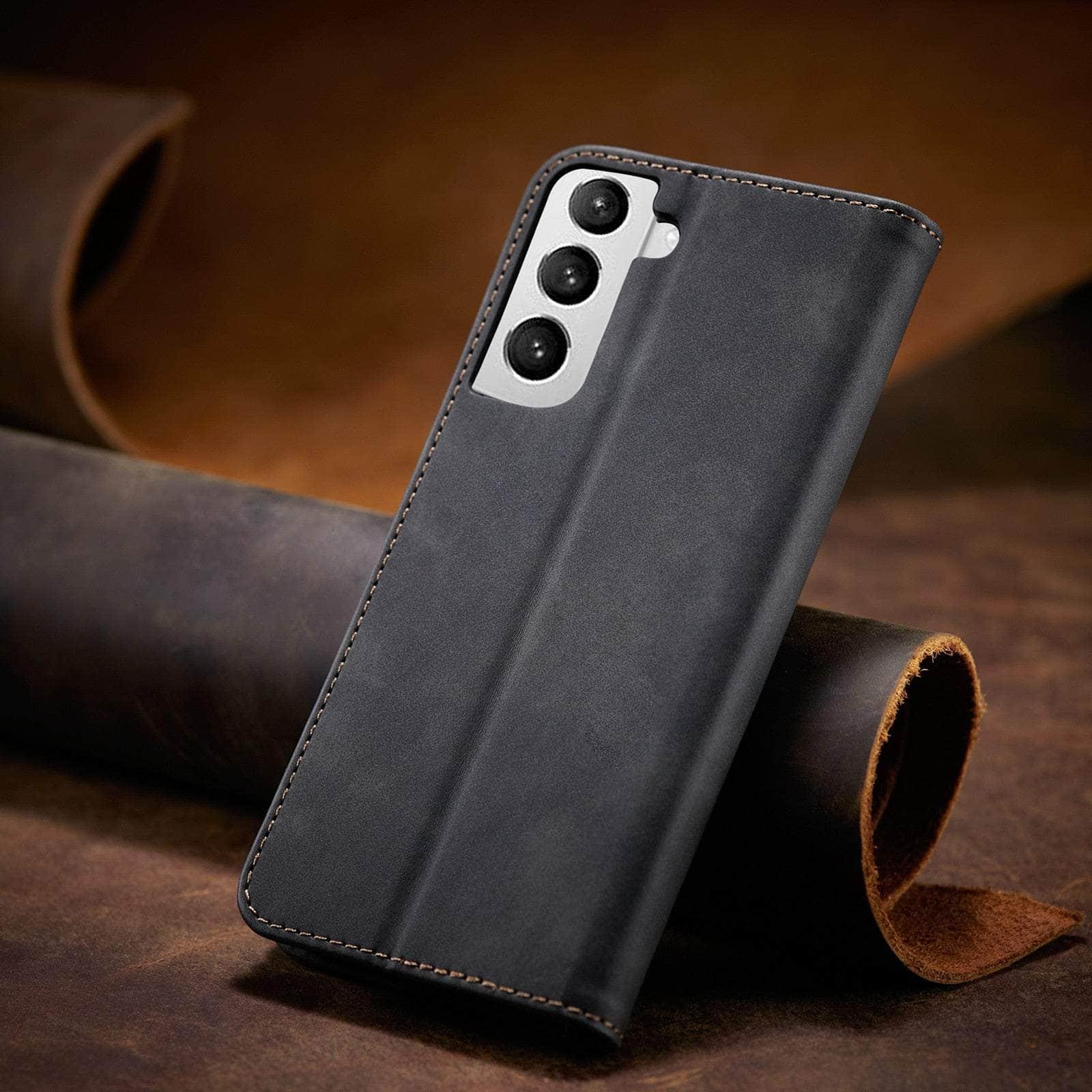 CaseBuddy Australia Casebuddy Leather Flip Galaxy S22 Ultra Luxury Wallet Cards Case