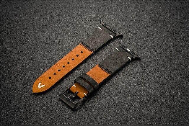 Leather Strap Apple Watch 6 5 4 3 SE 44/42/40/38 Two-Color - CaseBuddy