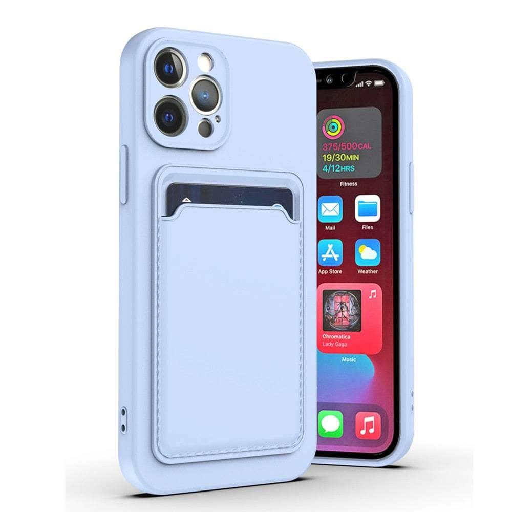 Casebuddy for iPhone 14 / Lilac Liquid Silicone iPhone 14 Wallet Case