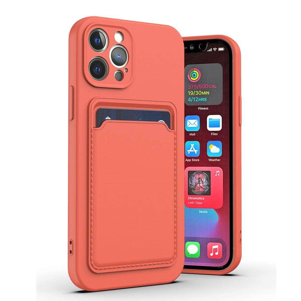 Casebuddy for iPhone 14 / Pink Citrus Liquid Silicone iPhone 14 Wallet Case