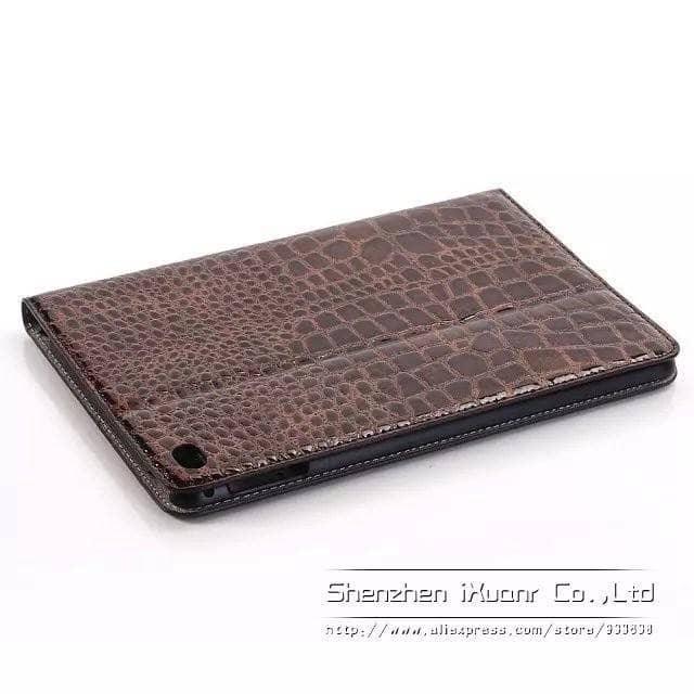 Luxury Crocodile Leather Look Case Apple iPad Mini 5 2019 Stand Cover Solid Magnet - CaseBuddy