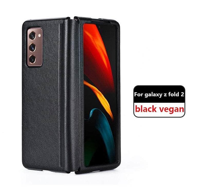 CaseBuddy Australia black vegan / for galaxy z fold3 Luxury Galaxy Z Fold 3 Vintage Shell Case