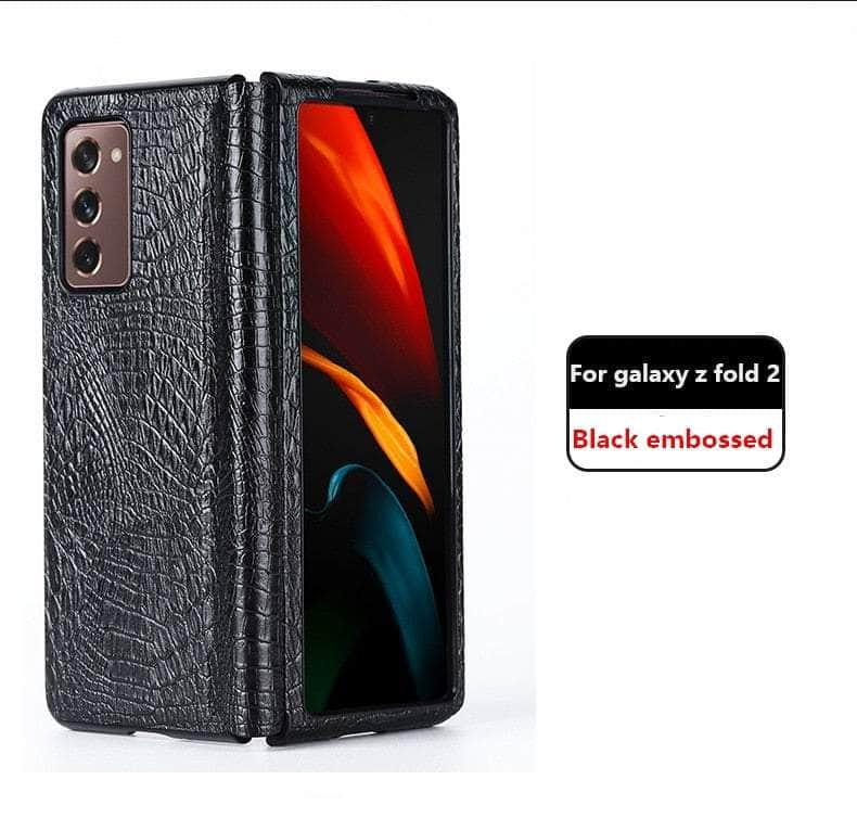 CaseBuddy Australia Black embossed / for galaxy z fold3 Luxury Galaxy Z Fold 3 Vintage Shell Case