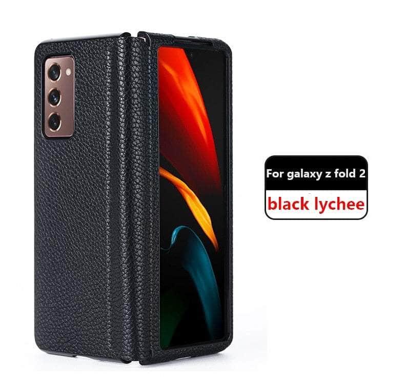 CaseBuddy Australia black litchi / for galaxy z fold3 Luxury Galaxy Z Fold 3 Vintage Shell Case