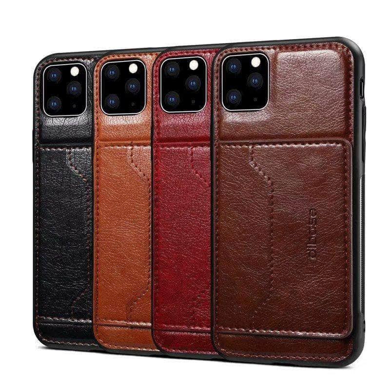 Luxury High Quality Wallet Credit Card Slot Leather Back Cover Case For iPhone 11 Pro Max Case - CaseBuddy