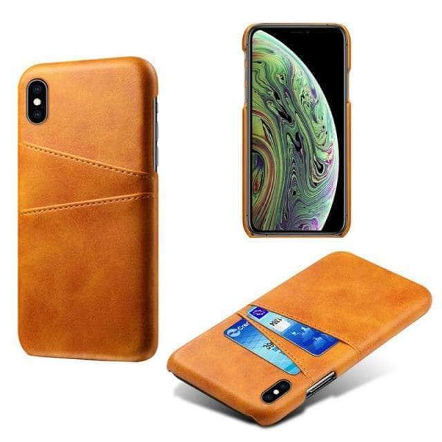 CaseBuddy Australia Casebuddy For iPhone 13Pro Max / Khaki Luxury iPhone 13 Pro Max Card Holder Case