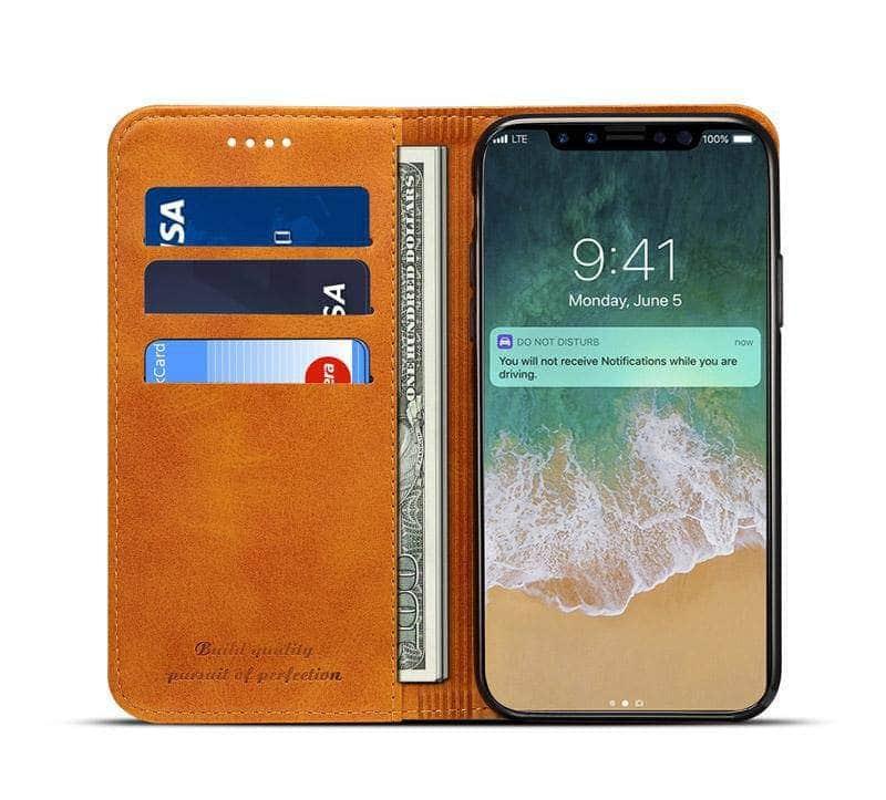 CaseBuddy Casebuddy Luxury Leather Wallet Case iPhone XR XS Max Flip Card Pocket