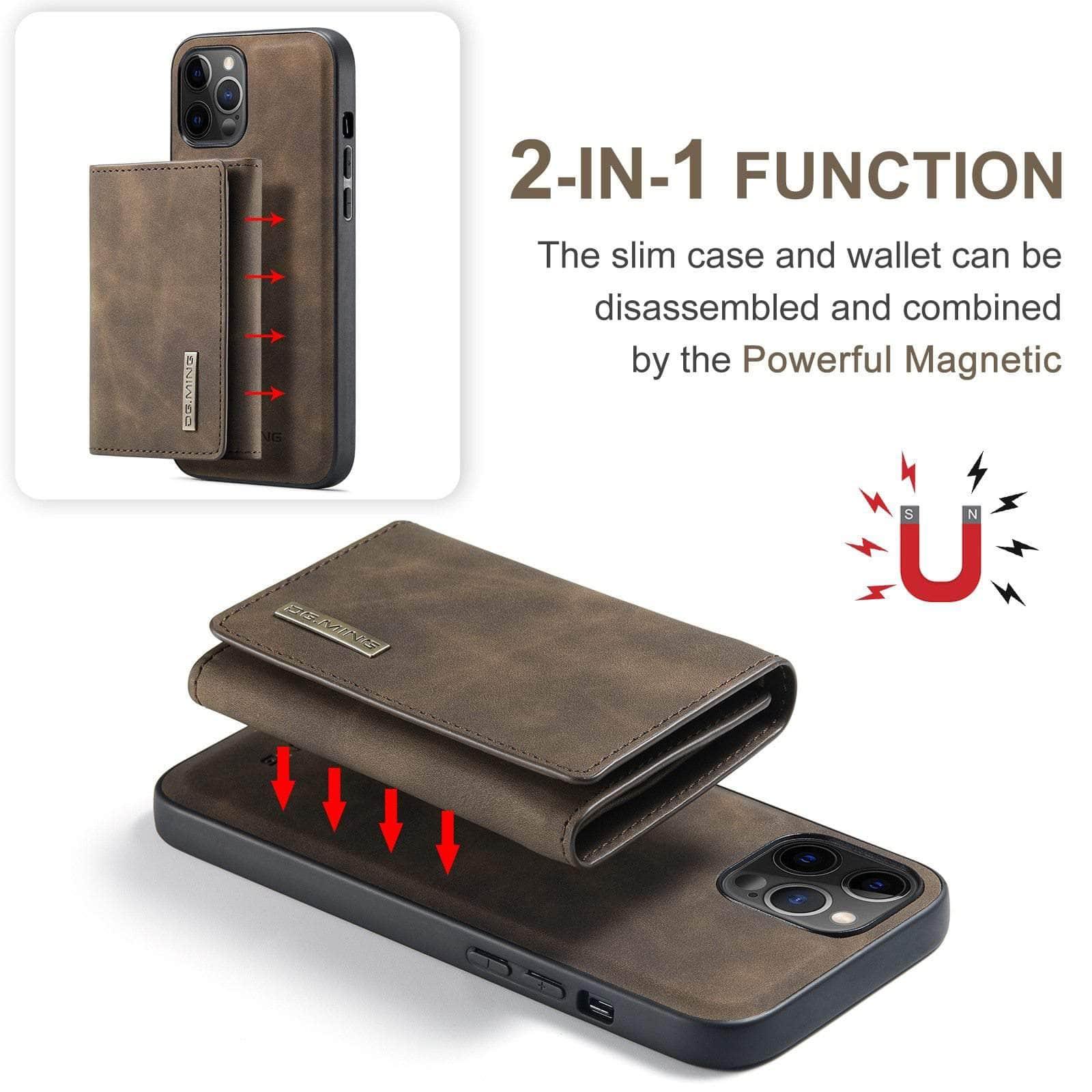 CaseBuddy Australia Casebuddy Luxury Magnetic iPhone 13 Mini Detachable Leather Case