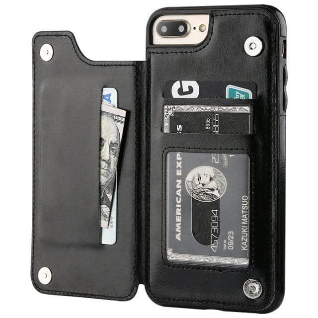 CaseBuddy Australia Casebuddy for iPhone 13 mini / Black Luxury Slim iPhone 13 Mini Wallet Card Slots Case