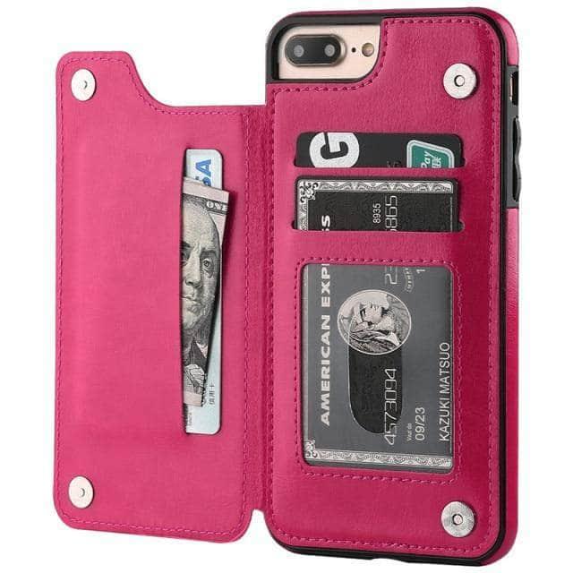 CaseBuddy Australia Casebuddy for iPhone 13 mini / Rose Red Luxury Slim iPhone 13 Mini Wallet Card Slots Case