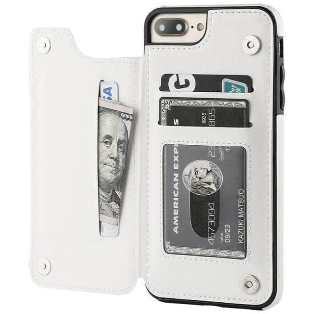 CaseBuddy Australia Casebuddy for iPhone 13Pro Max / White Luxury Slim iPhone 13 Pro Max Wallet Card Slots Case