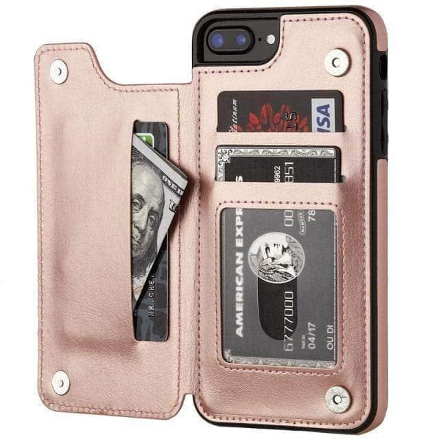 CaseBuddy Australia Casebuddy iPhone 13 Pro / Rose Gold Luxury Slim iPhone 13 Pro Wallet Card Slots Case