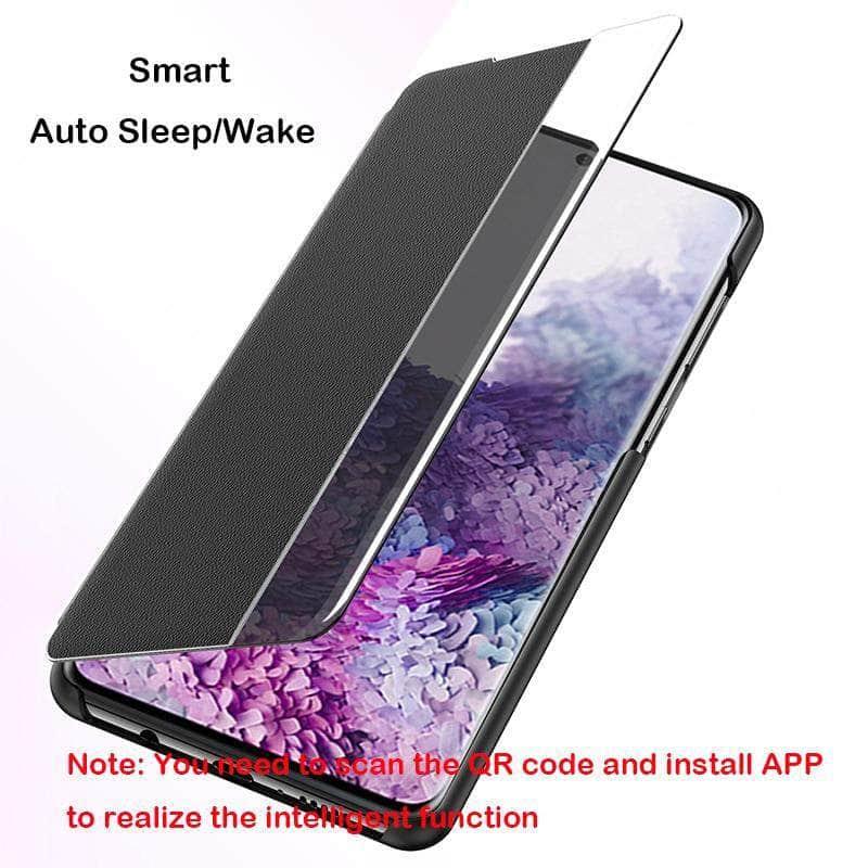 CaseBuddy Australia Casebuddy Luxury Smart Clear Window View S21 Flip Cover