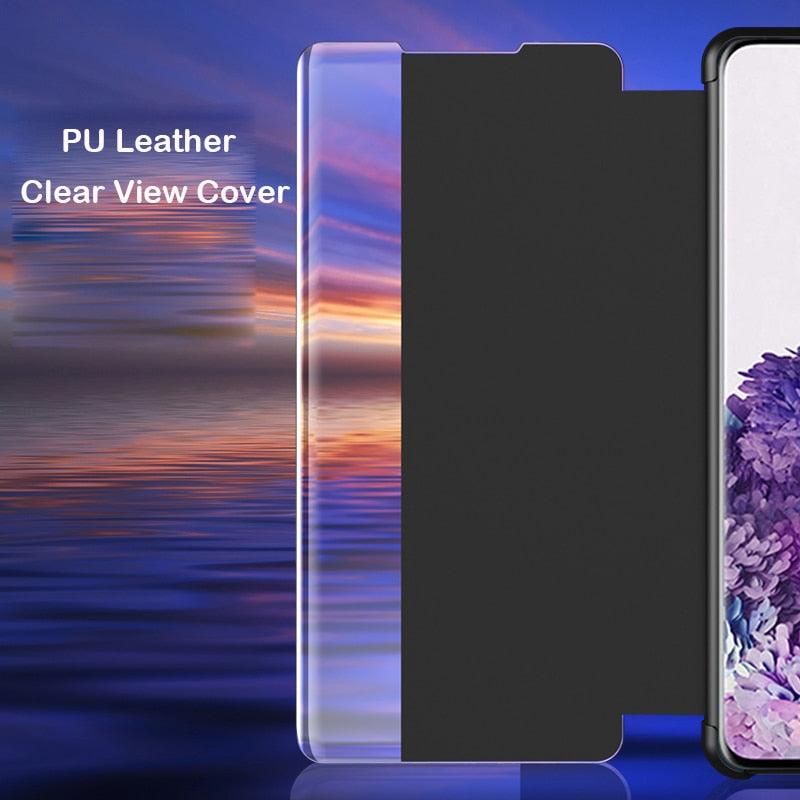 Luxury Smart Clear Window View S21 Flip Cover - CaseBuddy Australia
